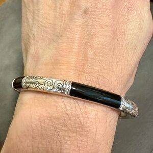 FINAL REDUCTION- Brighton Black and Silver Hinged Bracelet